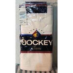 Vtg 1996 Jockey Briefs 3 Pack Men 28 Inverted Y Fly White Classic Underwear NOS